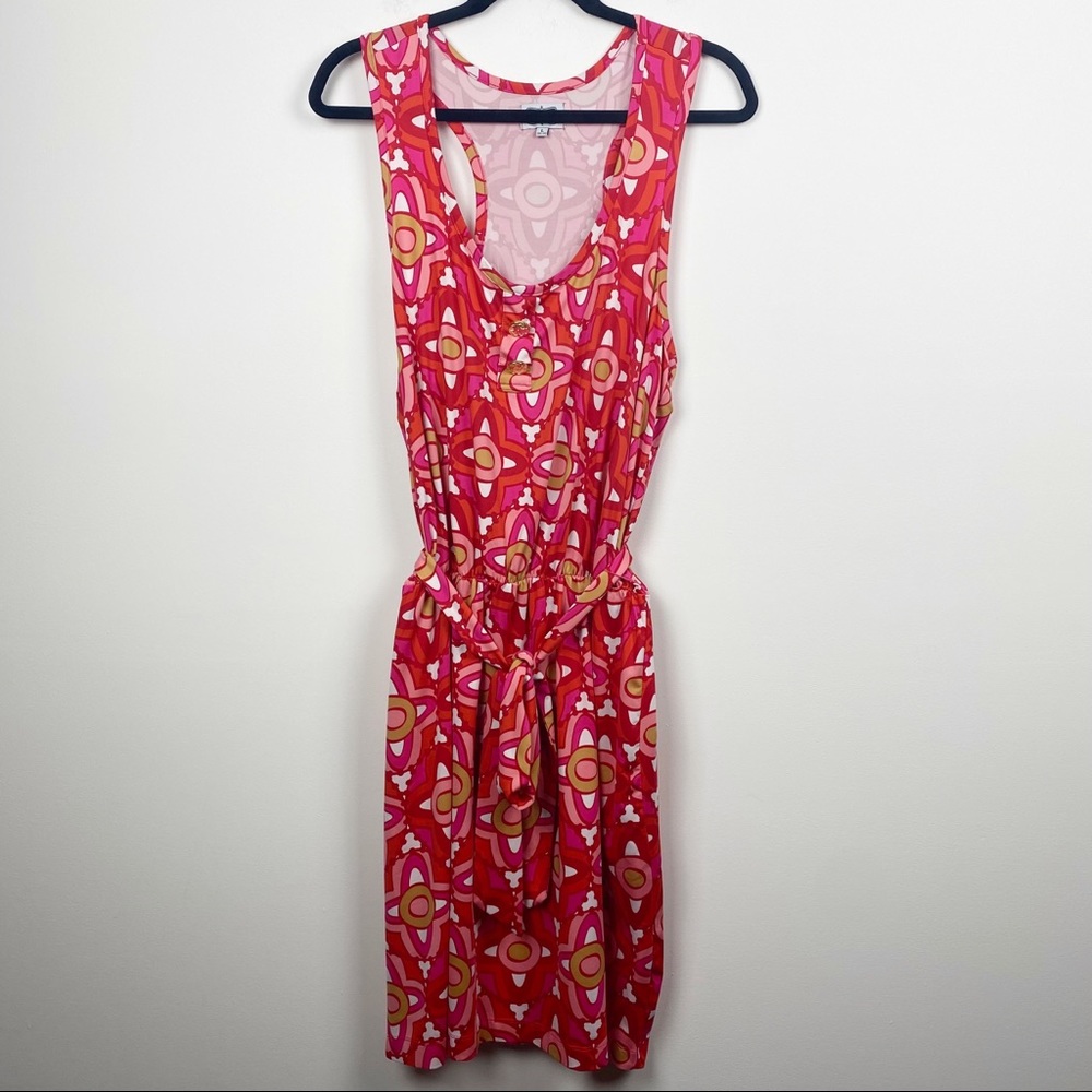 MUDPIE Pink Racerback Sleeveless Tank Dress Large